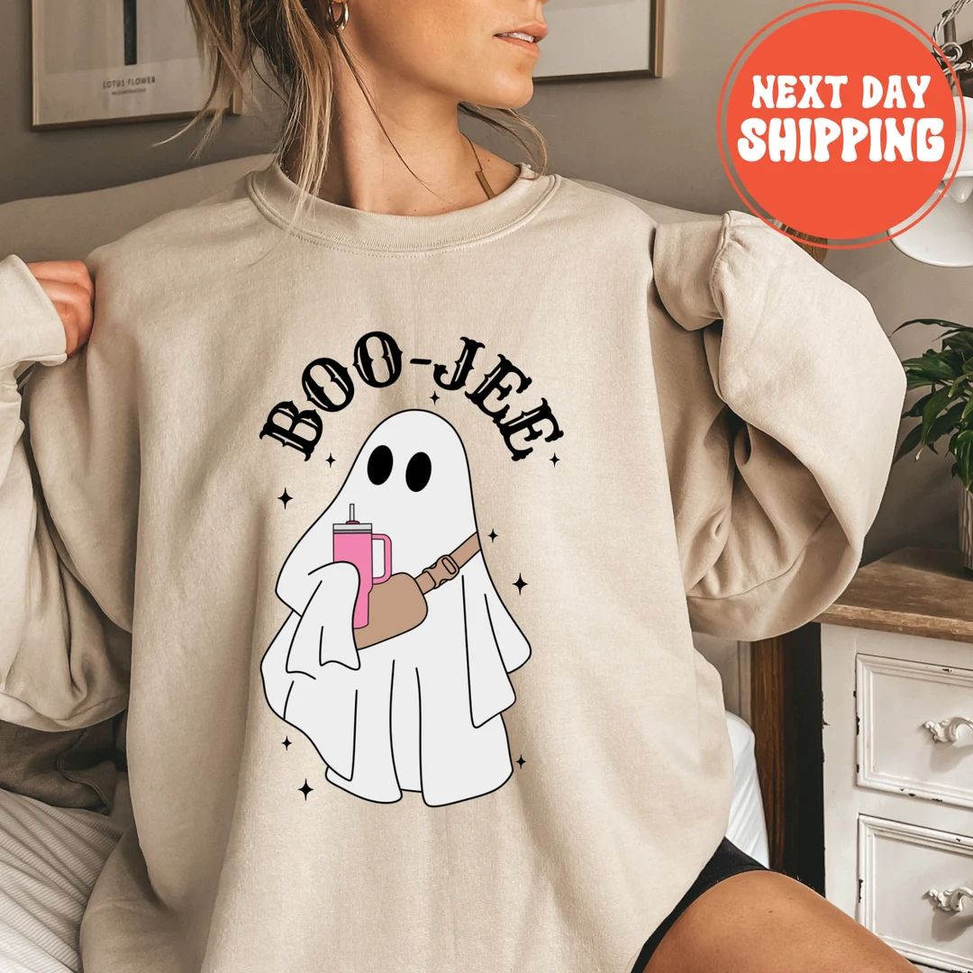 Halloween Ghost Sweatshirt Boo Jee Shirt Boo Shirt Spooky - Etsy | Etsy (US)