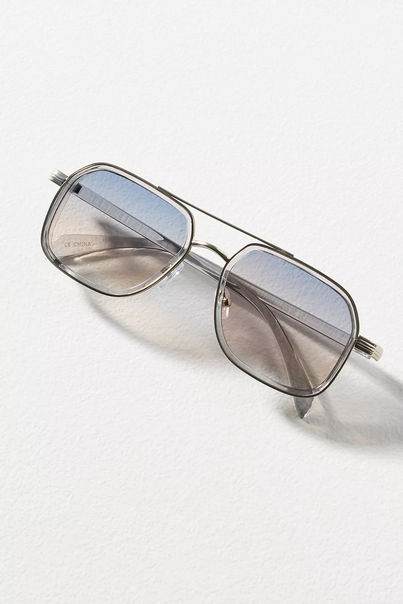 Elite Eyewear Round Metal Aviator Sunglasses | Anthropologie (US)