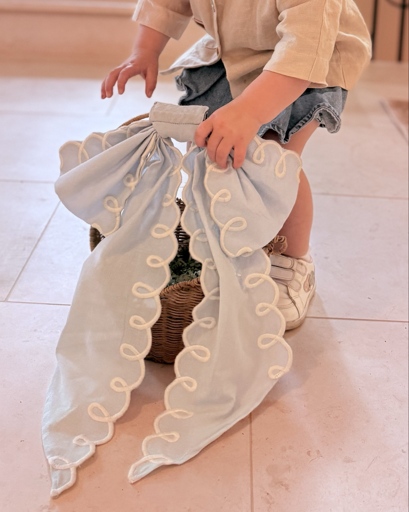 The newest addition to our Easter setup- bows for our baskets! Each of these are embroidered with the child’s name and they velcro so you can put them on any basket! I used them as placwcards at the table and they were a beautiful addition to the day. Grab yours now for next year! 

#LTKSeasonal #LTKHome #LTKmomlife