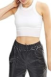 Bandier WSLY-BA0S171NM-The Rivington Ribbed Cropped Tank-White-XXS | Amazon (US)