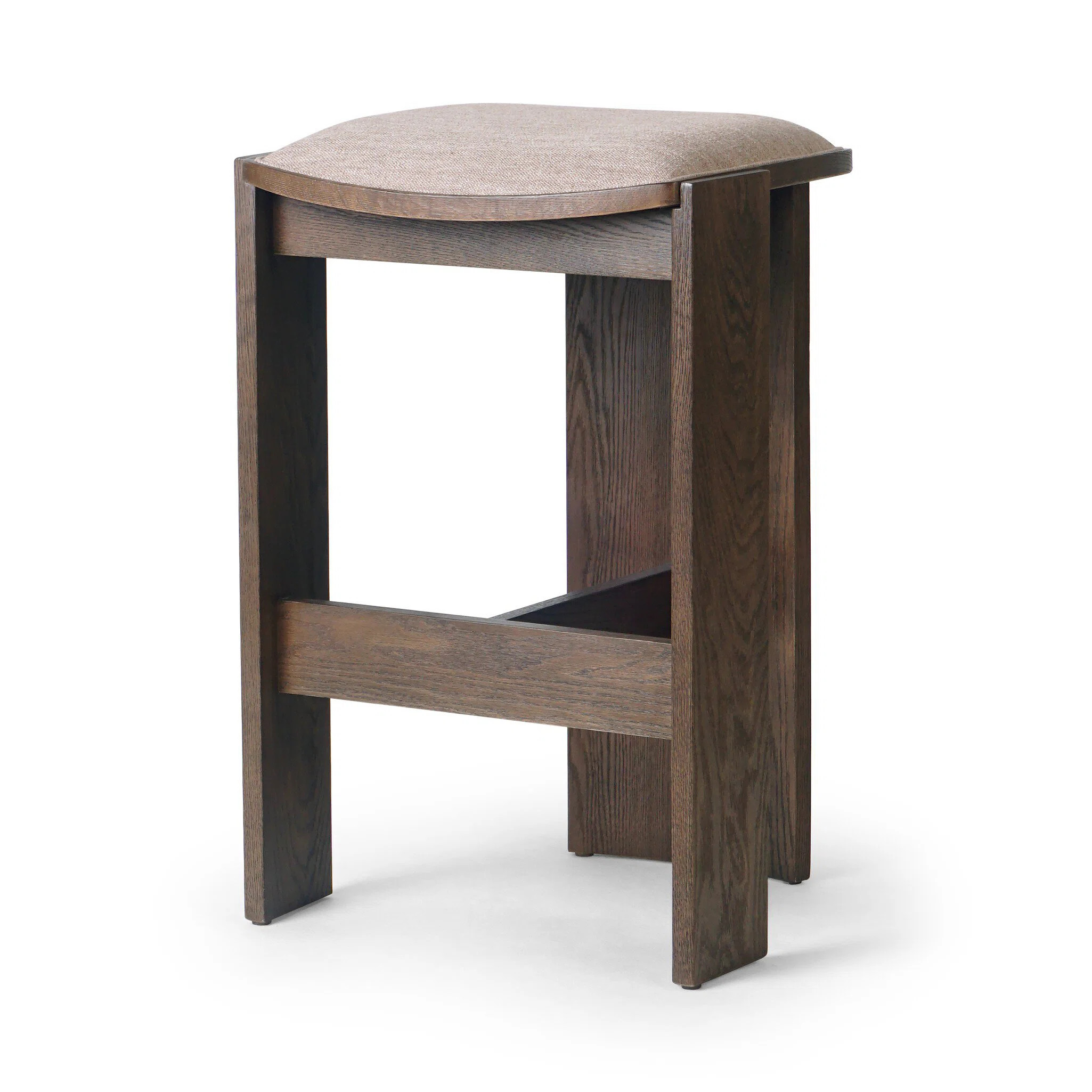 Hoven Backless Stool-Drifted Oak-Bar | Perigold