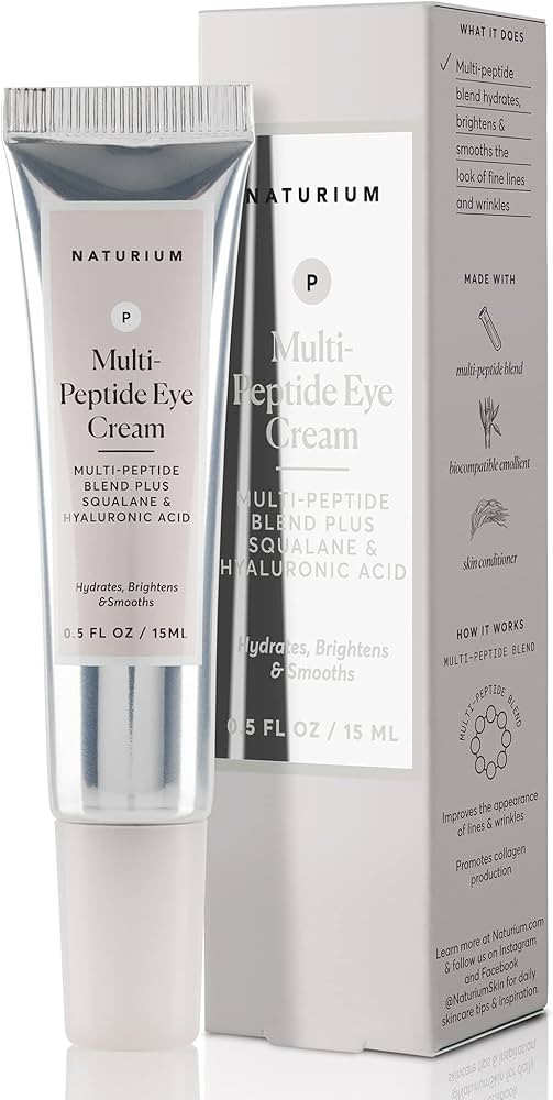Naturium Multi-Peptide Eye Cream, Smoothing & Anti-Aging Skincare, with Squalene & Hyaluronic Aci... | Amazon (US)