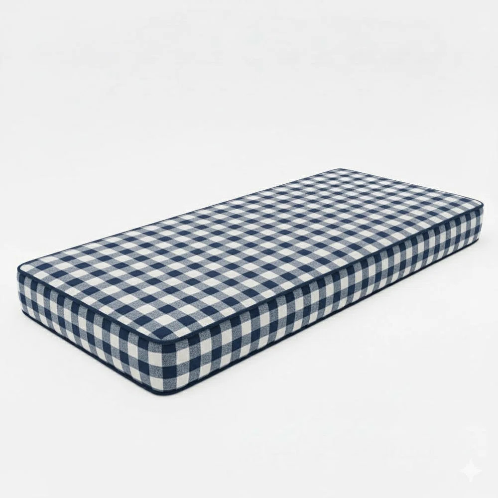 Gingham Pattern Custom Bench Cushion - Water Resistance | Wayfair North America