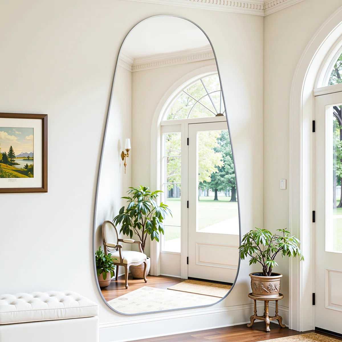 Large Framed Waterdrop Floor Mirror | Wayfair North America