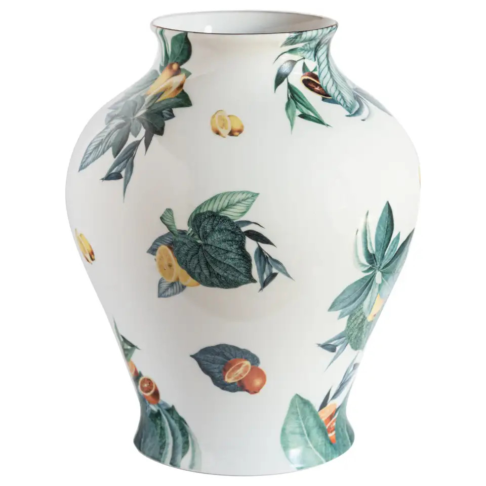 Amalfi, Contemporary Porcelain Vase with Decorative Design by Vito Nesta | 1stDibs