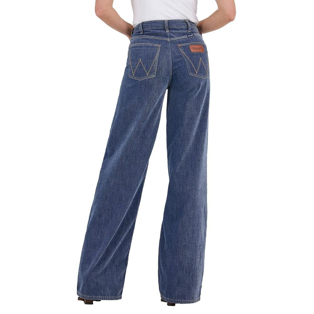 Wrangler Womens   Reagan Wide Leg Jeans 27x38 Denim | Walmart (US)