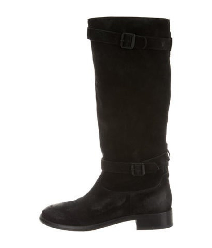Belstaff Suede Knee-High Boots Black Belstaff Suede Knee-High Boots | The RealReal