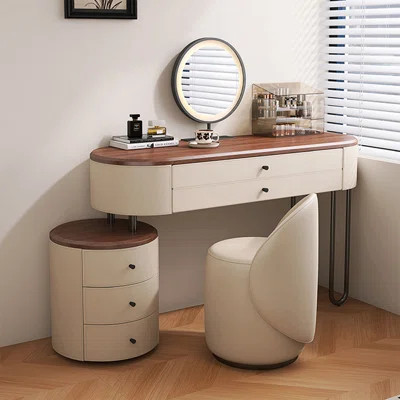 Makeup Vanity with Light mirror,5 drawers,1 chair | Wayfair North America