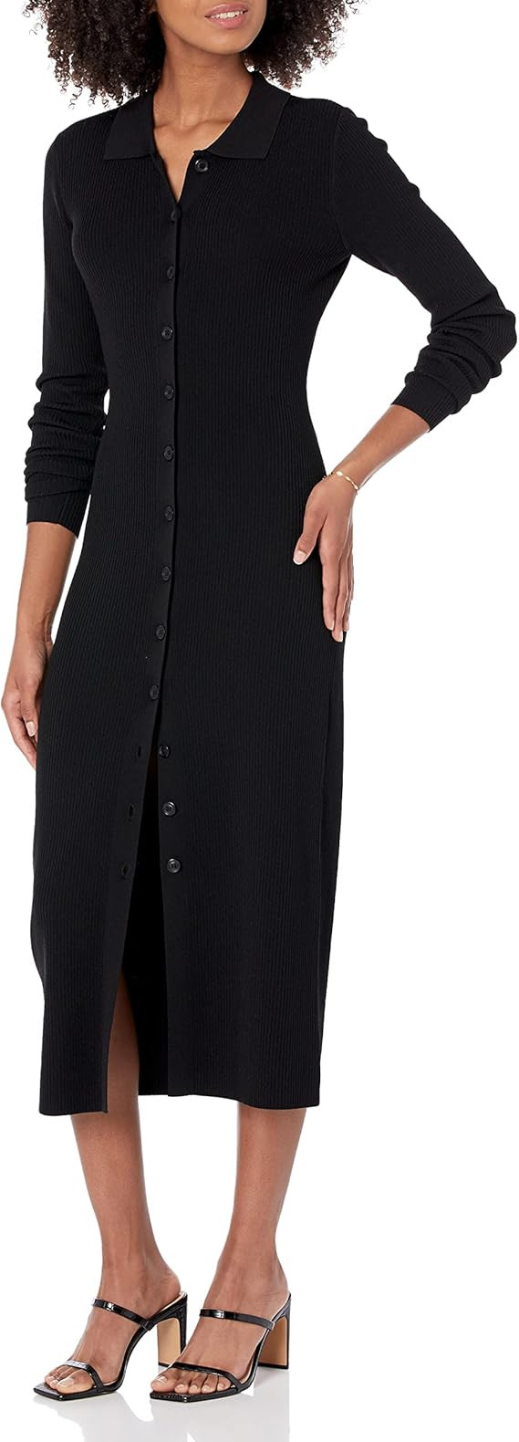 The Drop Women's Jaxon Rib Button Down Sweater Dress | Amazon (US)