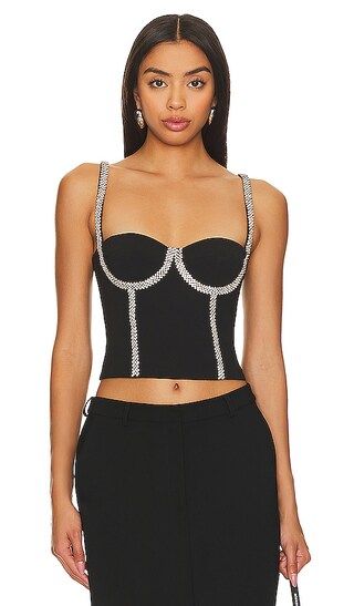 Cecilia Bustier Top in Black | Revolve Clothing (Global)