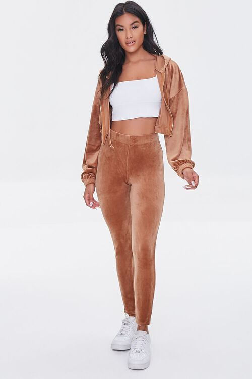 Velour Hoodie & Leggings Set | Forever 21 (US)