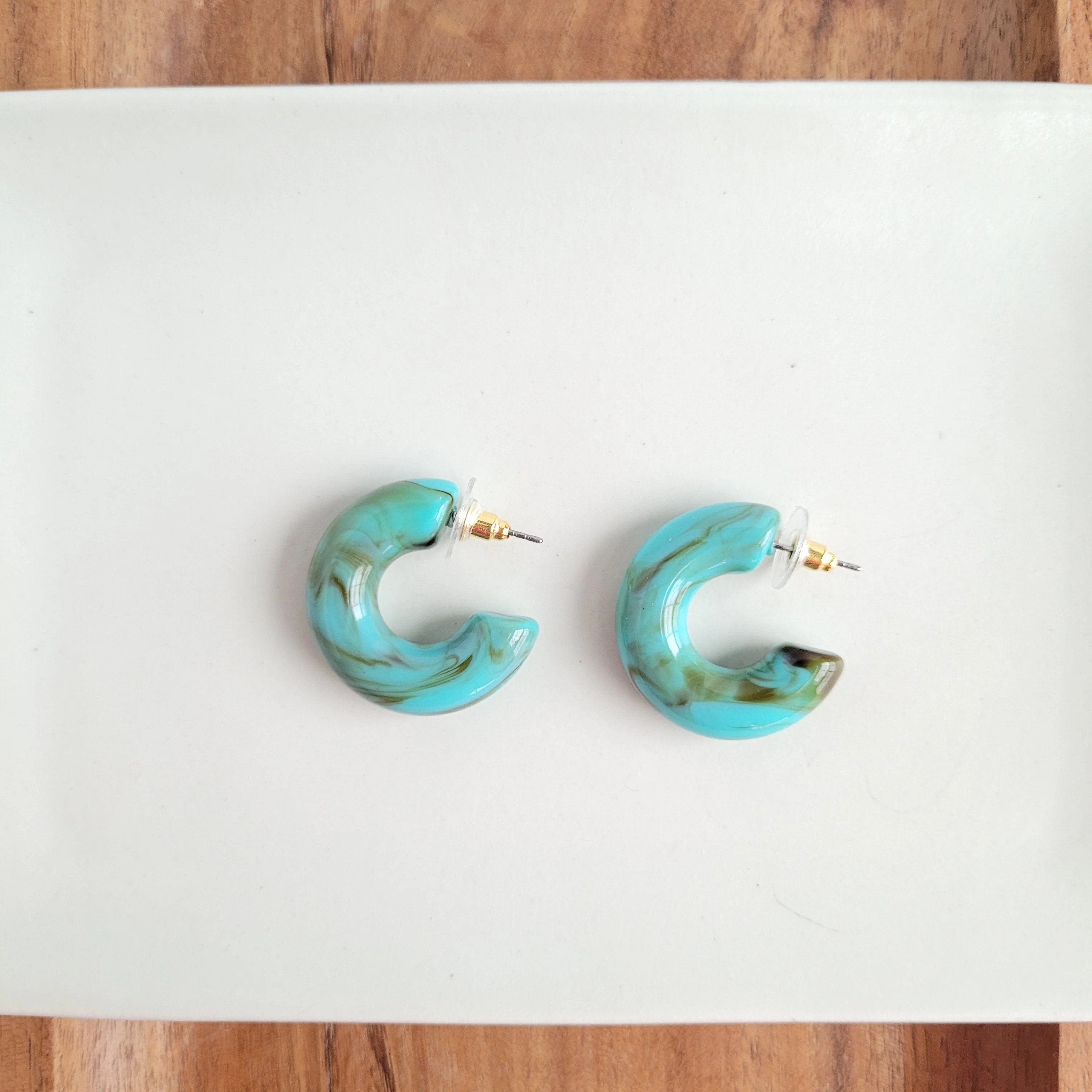 Chloe Hoops - Turquoise | Spiffy & Splendid