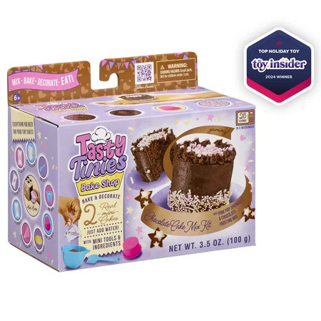 Tasty Tinies Bake Shop- Mini Baking Set with Chocolate Cake, Chocolate Frosting, Pink Sprinkles | Walmart (US)