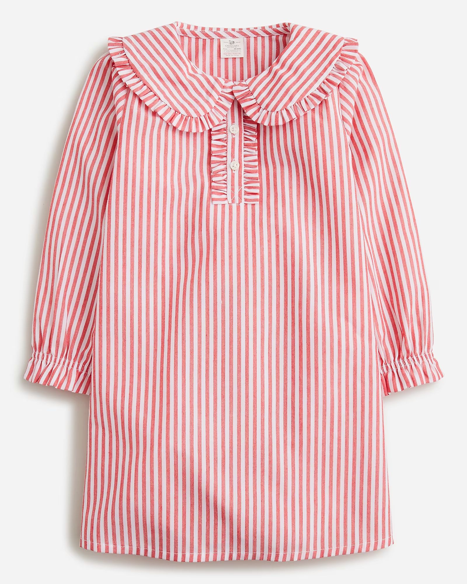 Girls' long-sleeve nightgown in stripe | J.Crew US