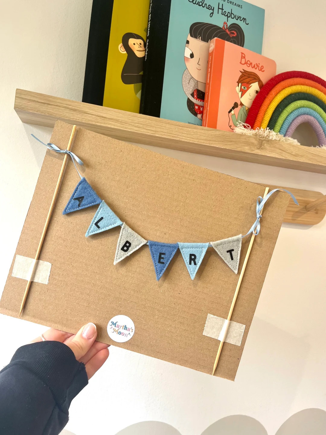 Bunting Cake Topper- Felt Mini Bunting- Personalised Birthday Cake Topper- Reusable Birthday Deco... | Etsy (US)