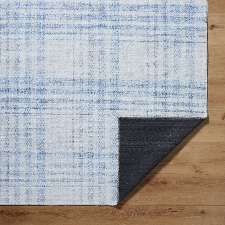 My Texas House Back to Campus Sutton Blue Plaid Indoor 5' x 8' Area Rug | Walmart (US)