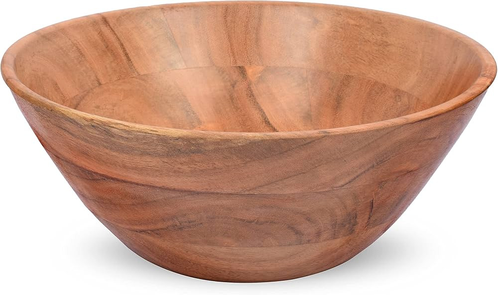 Samhita Acacia Wood Fruit Bowl for Fruits or Salads,Serving Dish Looks Absolute Beautiful With Yo... | Amazon (US)