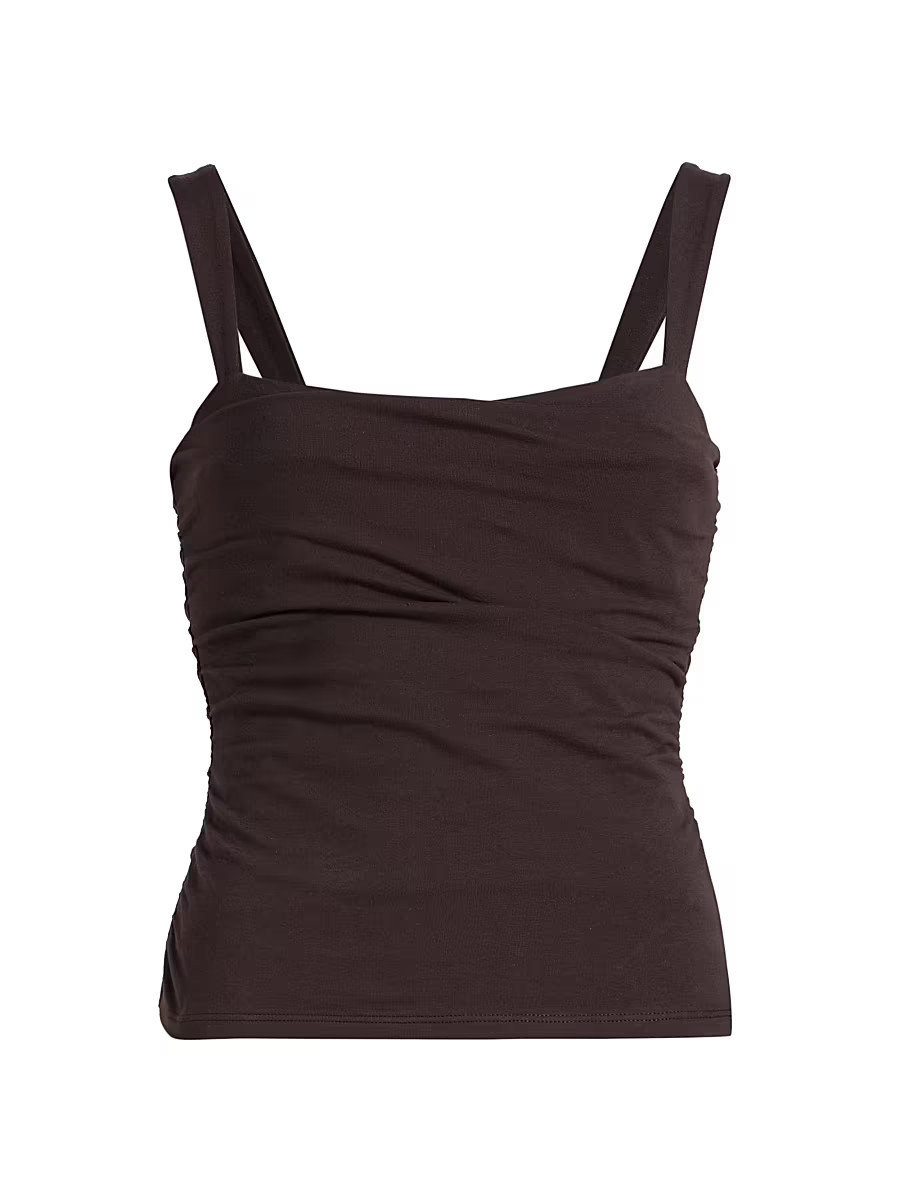 Women's Trish Ruched Sleeveless Knit Top - Mole - Size Medium | Saks Fifth Avenue