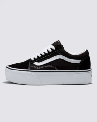 Old Skool Stackform Shoe(Canvas Black / True White) | Vans (US)