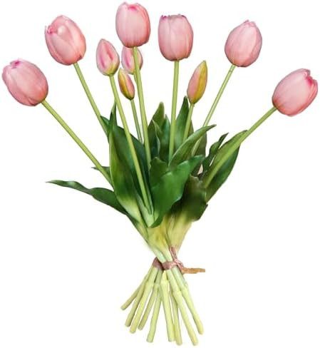10 Pcs Fake Tulips Tulips Artificial Flowers Real Touch Fake Flowers Artificial Flower Bouquet fo... | Amazon (US)