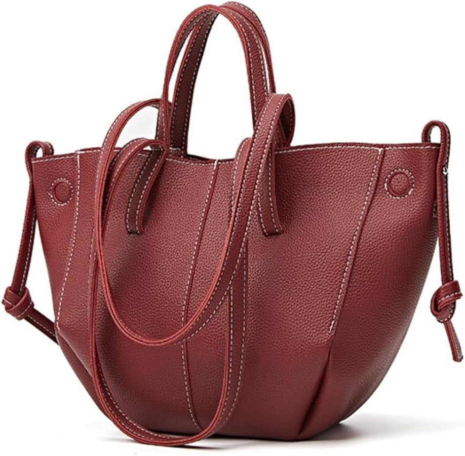 Trendy Satchel Bags for Women Luxury PU Leather Purses Work Tote Large Capacity Shoulderbag with ... | Amazon (US)