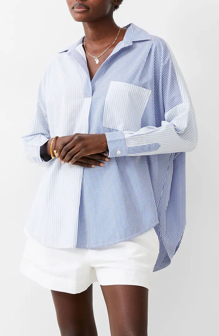 Mixed Stripe Popover Shirt | Nordstrom