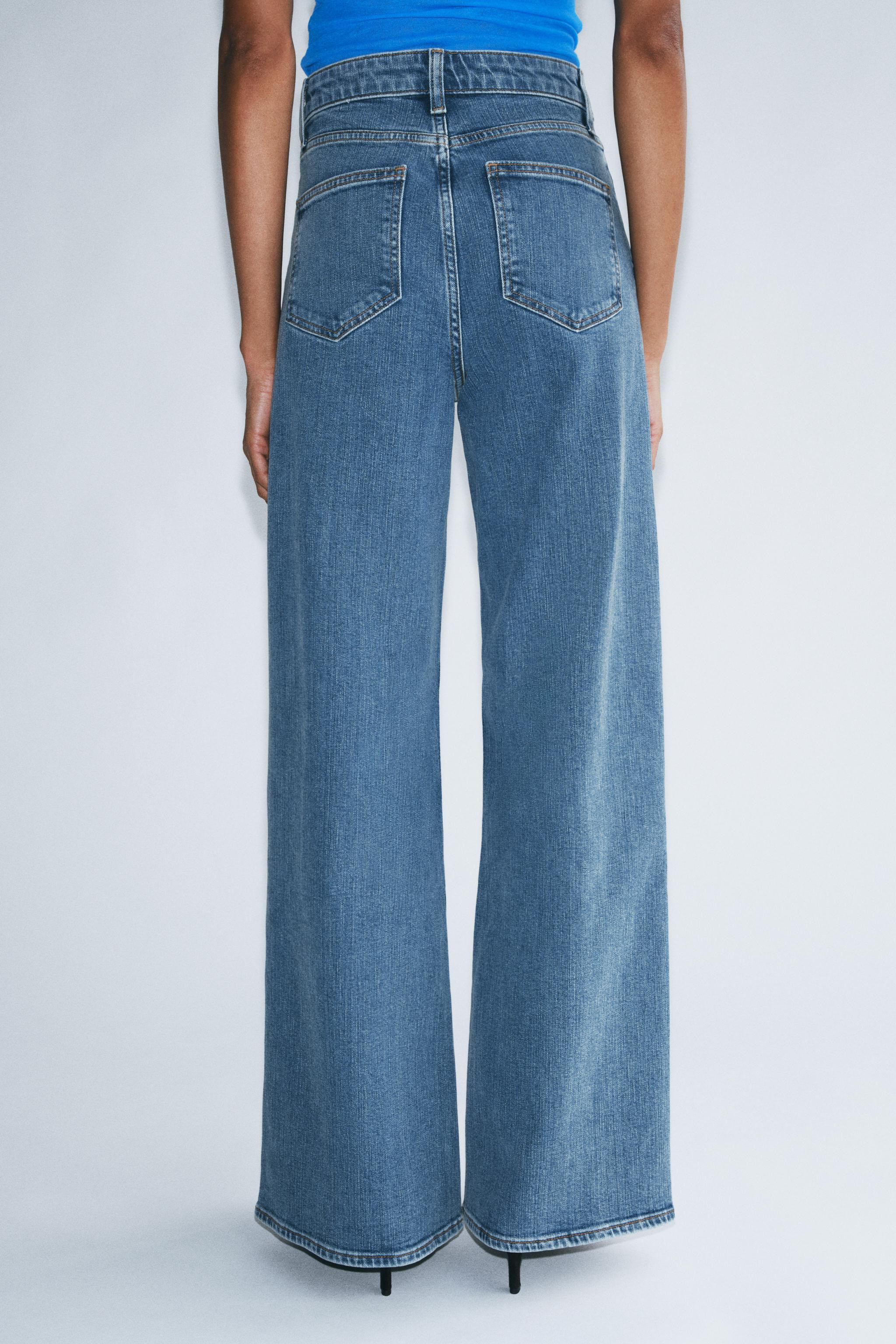 ZW COLLECTION WIDE-LEG HIGH-WAIST JEANS | Zara UK