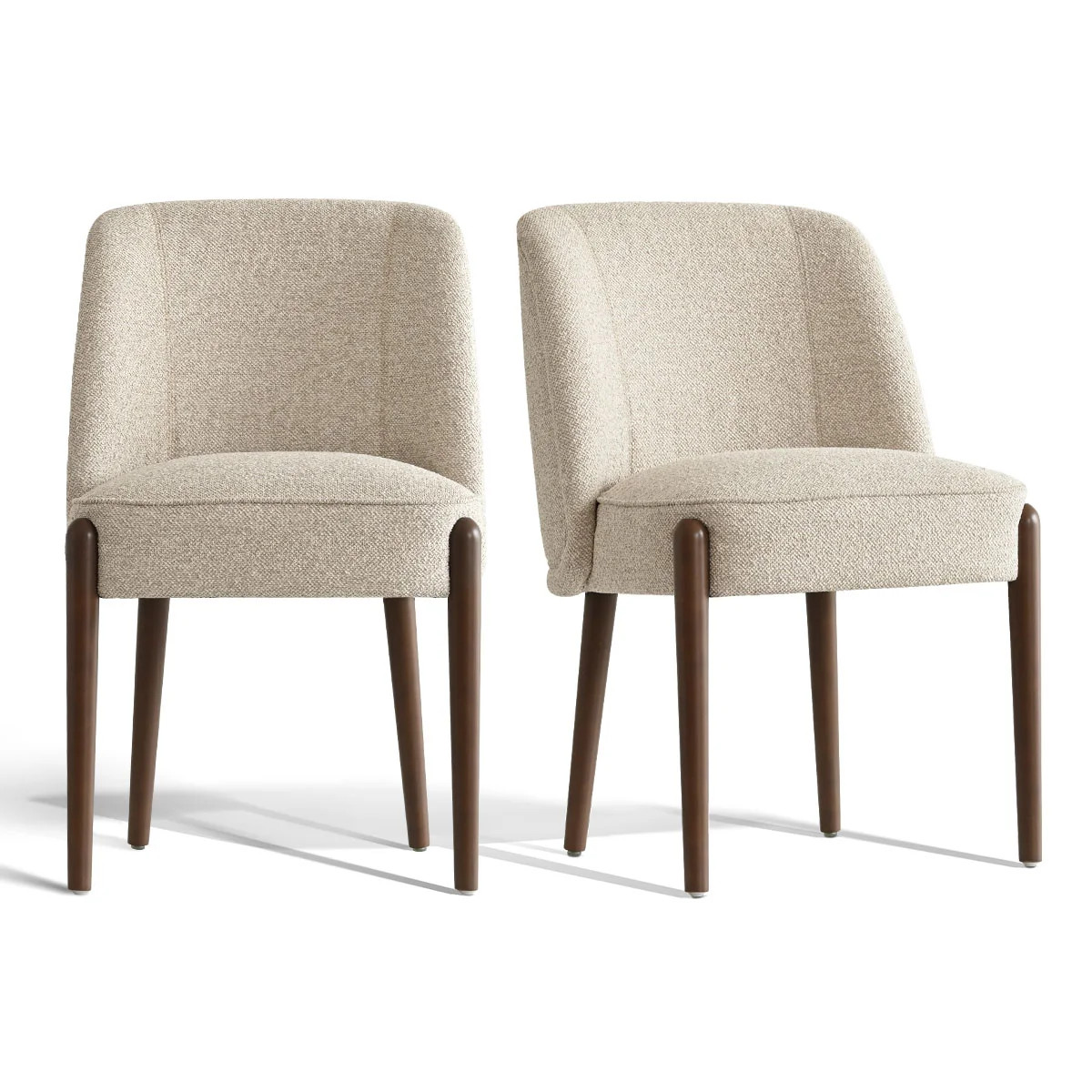 Upholstered Solid Wood Back Side Dining Chair (Set of 2) | Wayfair North America