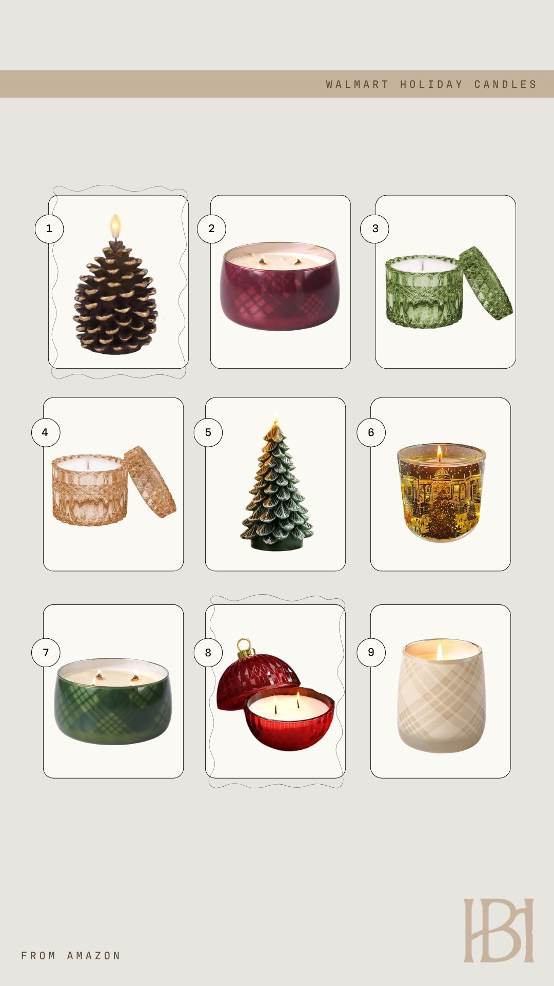 Walmart holiday candles ❤️🕯️ Pretty seasonal decor!