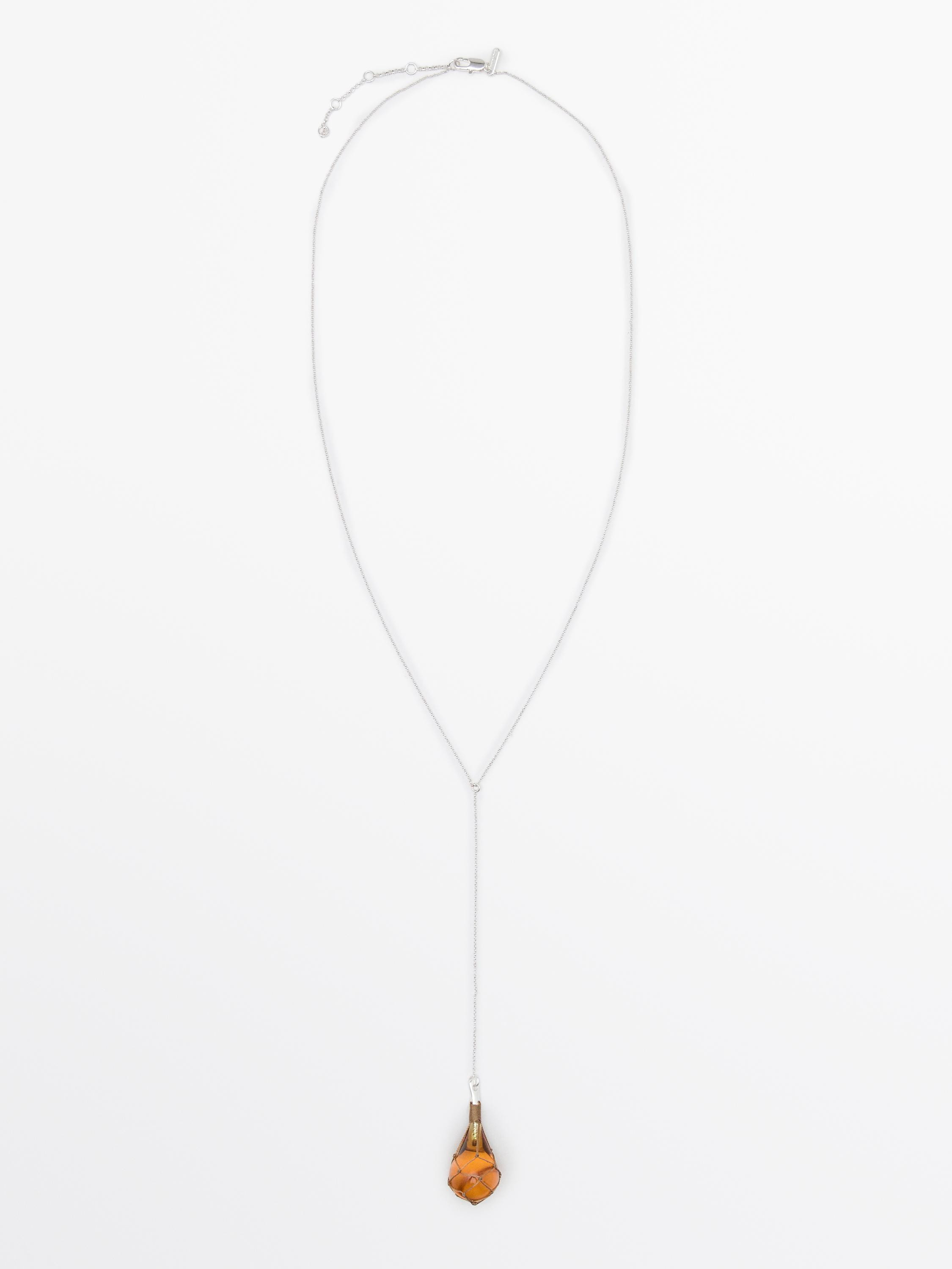 Necklace with glass droplet piece · Orange · Jewelry | Massimo Dutti | Massimo Dutti US