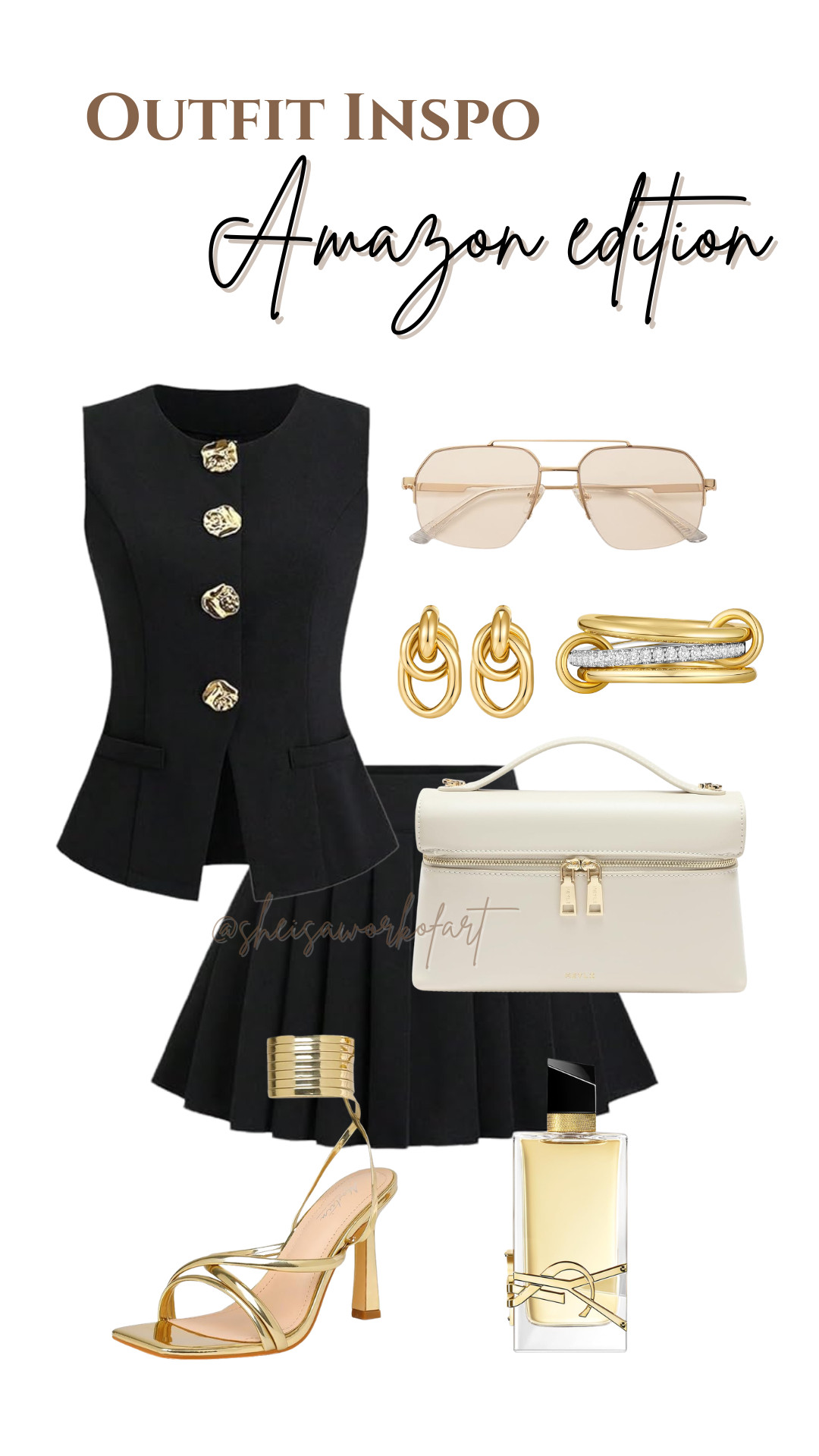 Elegant black with gold accents for a polished, elevated look ✨ Everything linked!

#LTKStyle #AmazonFashion #ChicOutfit #BlackAndGold #ElegantStyle #OOTD #StyleInspo #EffortlessChic #LTKFinds #FashionEdit 

 #LTKgrwm #LTKootd #LTKU