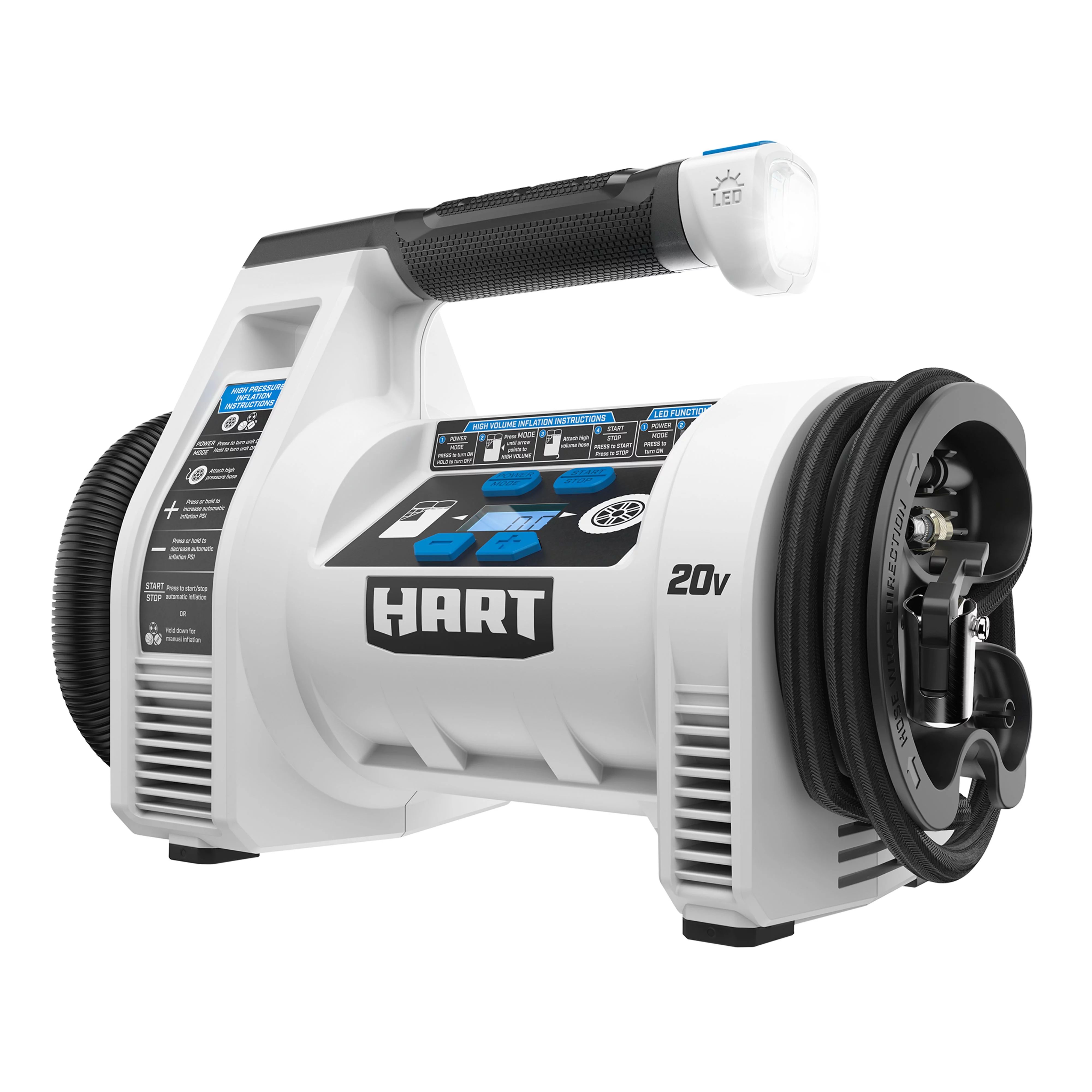 HART 20-Volt Cordless Dual Function Digital Inflator (Battery Not Included) | Walmart (US)