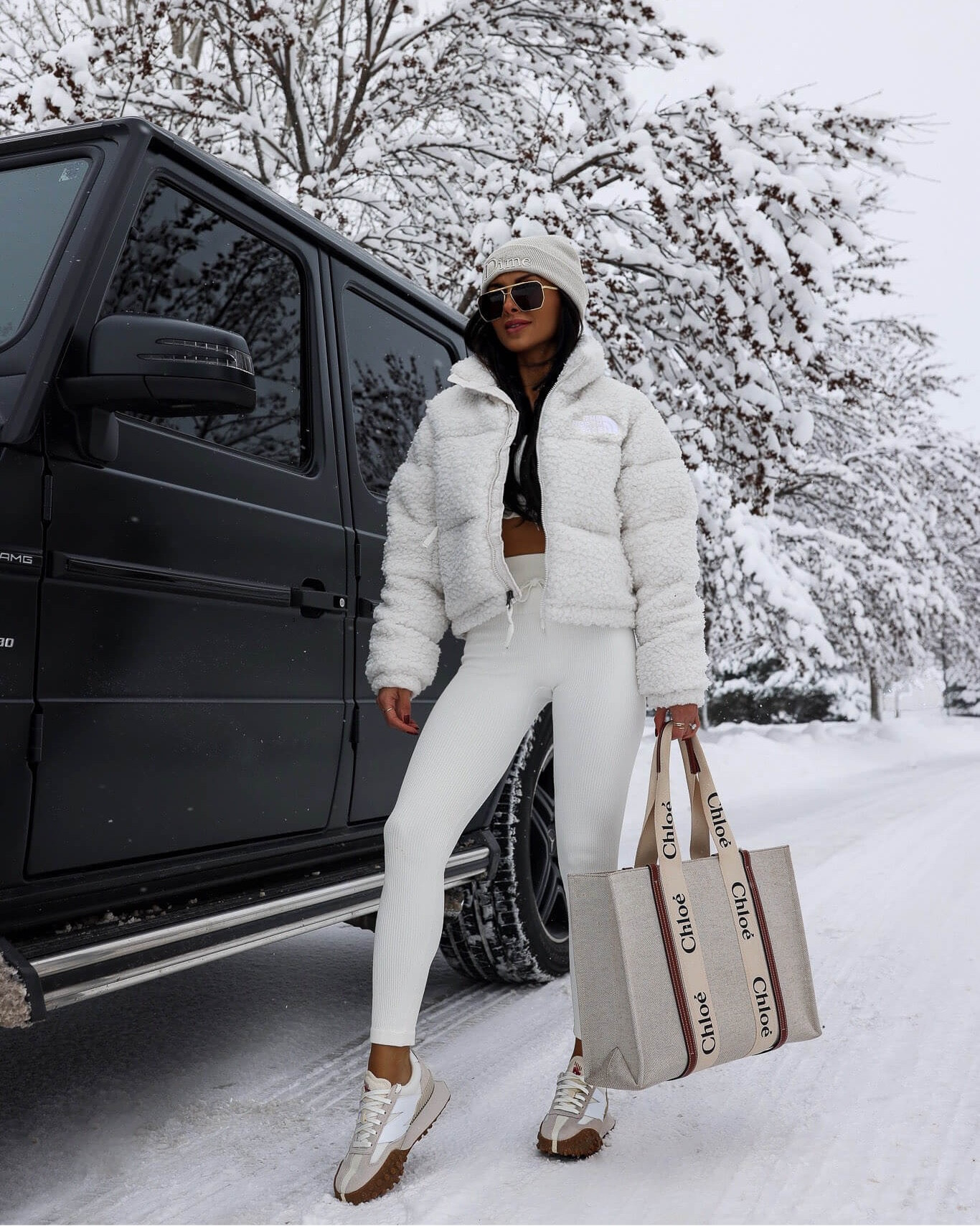 Winter outfit ideas / apres ski chic
Ugg Sherpa puffer jacket
New balance sneakers similar
Chloe woody tote
Dime beanie on sale


#LTKSeasonal #LTKfindsunder100 #LTKsalealert