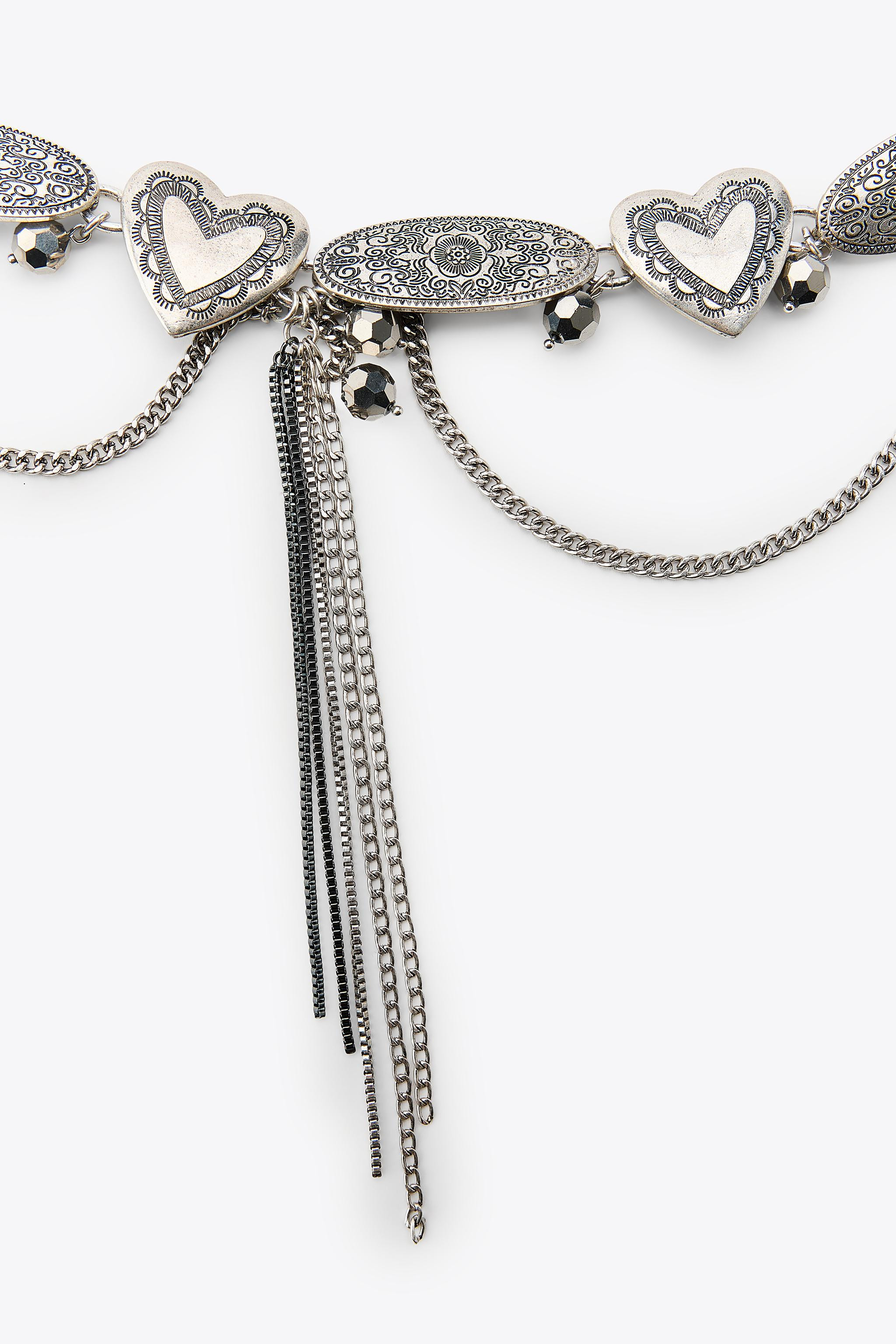 HEART CHARM CHAIN BELT | Zara US