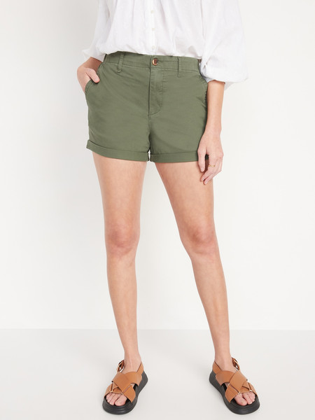 High-Waisted OGC Pull-On Chino Shorts for Women -- 3.5-inch inseam | Old Navy (US)