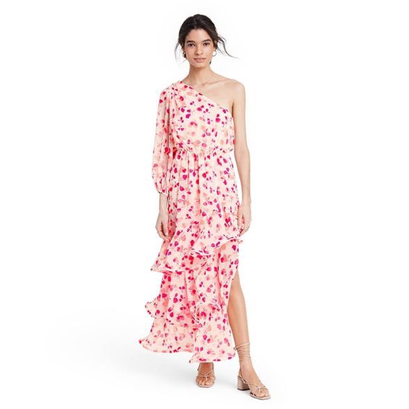 Floral One Shoulder Ruffle Dress - ALEXIS for Target Pink | Target