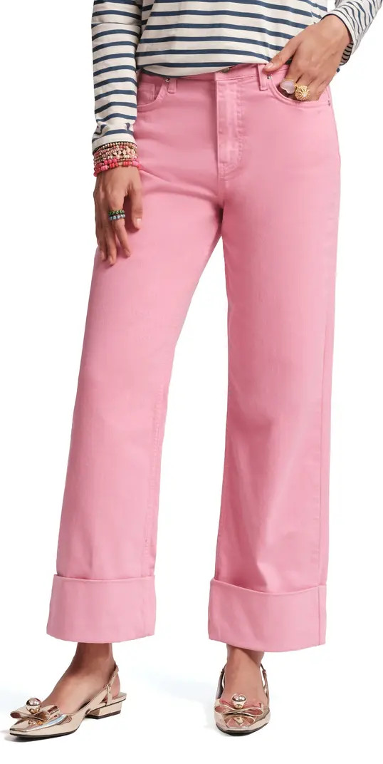 Frances Valentine Smarty Cuffed Jeans Solid Denim | Nordstrom | Nordstrom