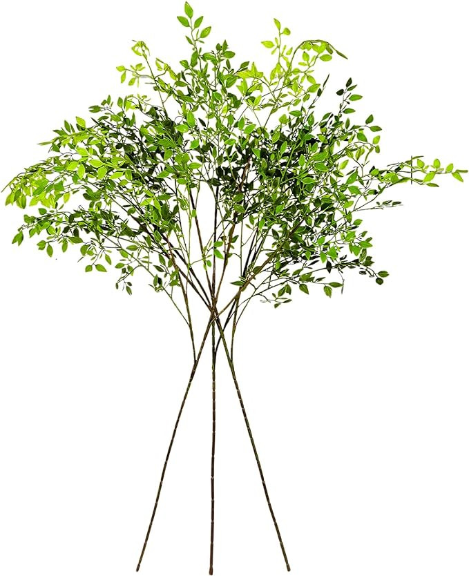 CEWOR Artificial Branches Artificial Plants 3PCS 43.3 Inch Green Nandina Artificial Plants for We... | Amazon (US)