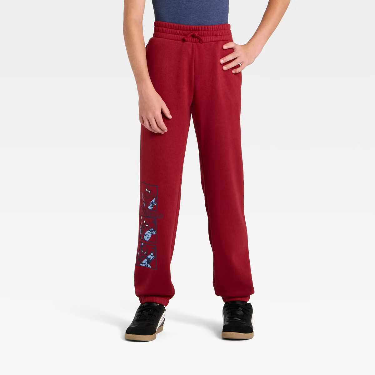 Boys' Marvel Spider-Man Fleece Sweatpants - Maroon | Target
