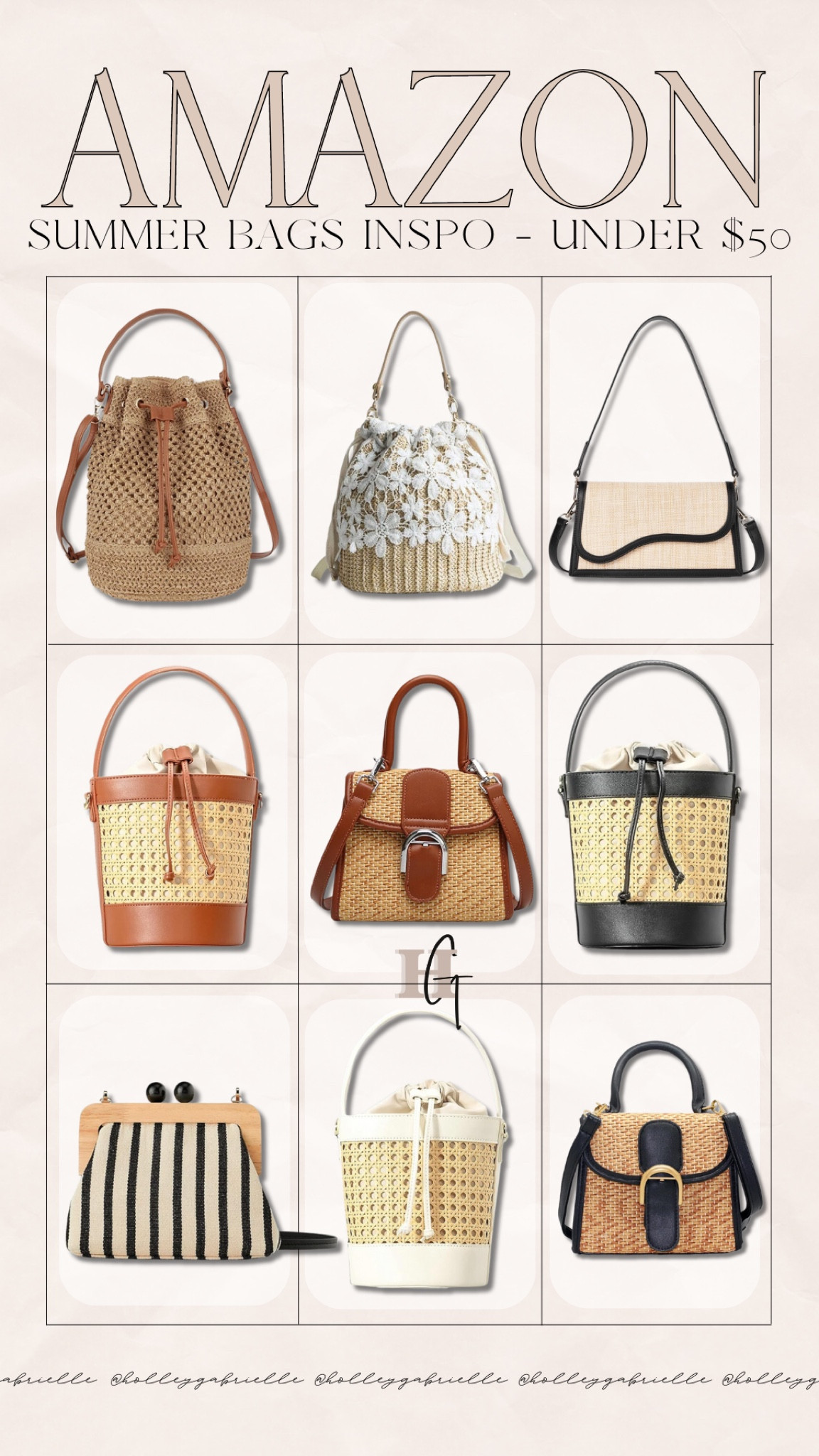 Amazon summer bag inspo — under $50🌿🤍✨love a good cutie crossbody or hand bag! Perfect for beach trips / date night / day to day neutrals! 😍 

Amazon fashion / summer / purse / clutch / under $40 / Holley Gabrielle 

#LTKItBag #LTKStyleTip #LTKFindsUnder50