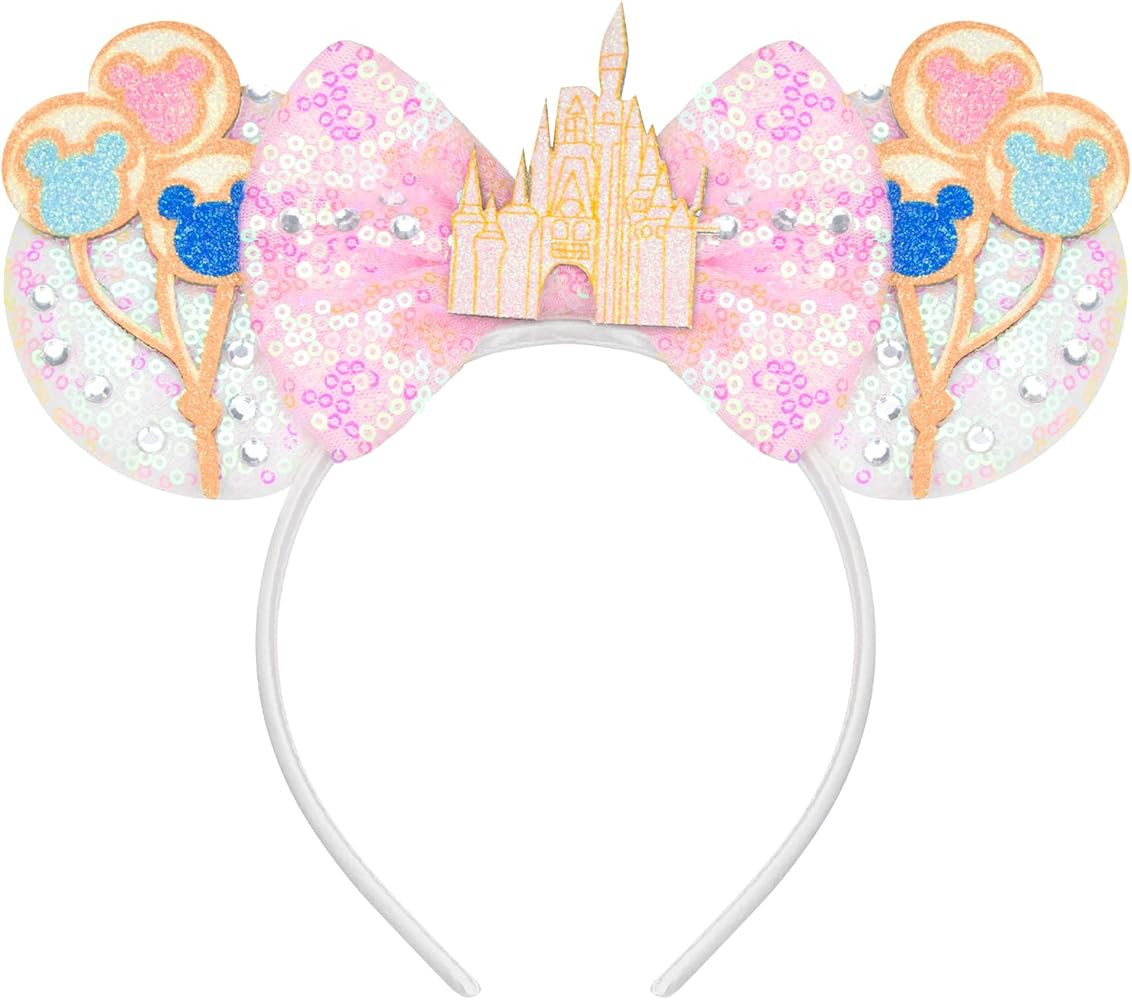 Mouse Ears Headband Mini Mouse Ears Minnie Ears Headband Birthday Girl Cosplay Costume Party Prin... | Amazon (US)