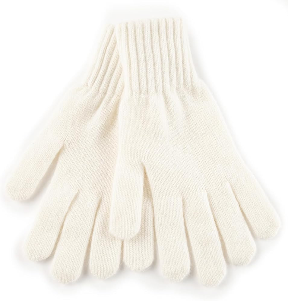 100% Cashmere Gloves for Women, Jersey Knit Ultra Soft Women's Pure Cashmere Gloves for Winter | Amazon (US)