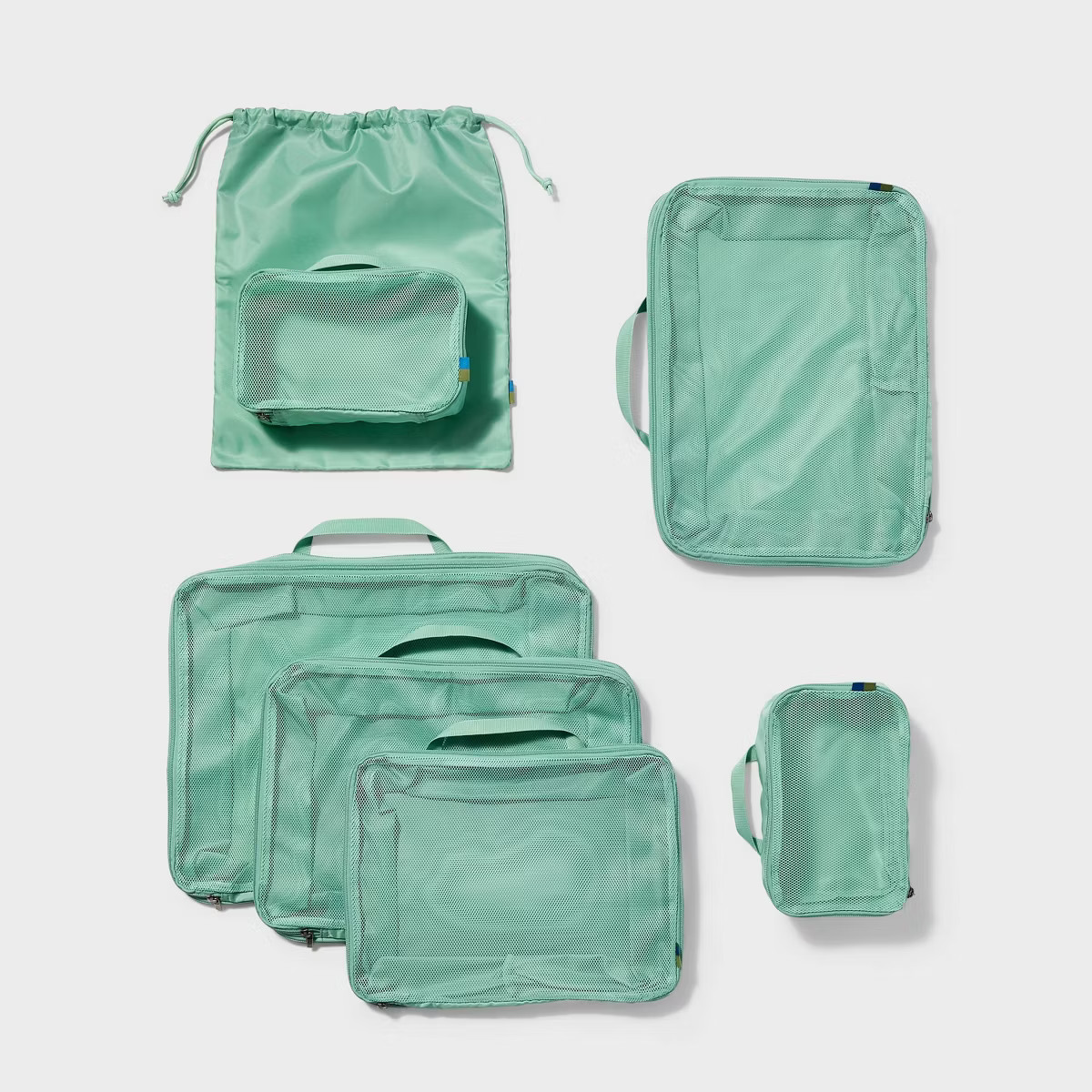 7pc Packing Cube Set with Compression - Open Story™ Sage Green: Travel Luggage Accessories | Target