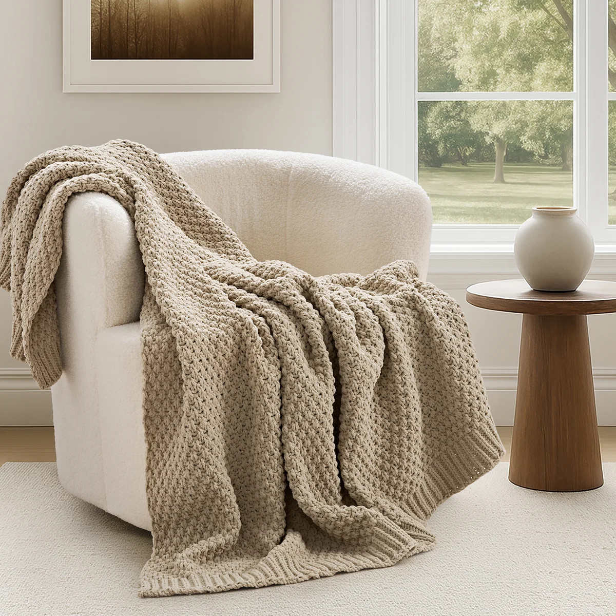 Chunky Chenille Knit Throw Blanket | Wayfair North America