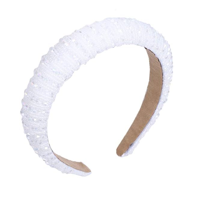 Full Crystal Luxurious Limited Edition Hairbands Bling Bling Rhinestone Bejewelled Padded Headban... | Amazon (US)