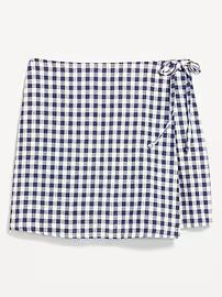 High-Waisted Wrap-Front Mini Skort | Old Navy (US)