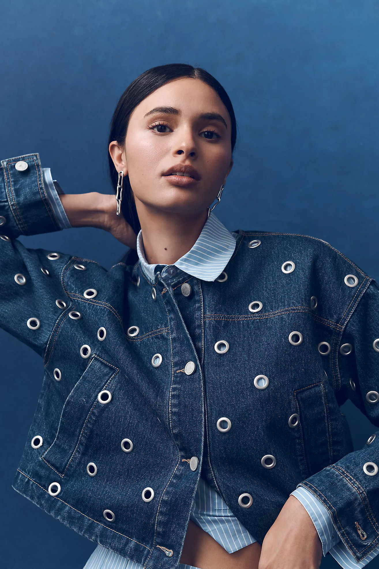 BLANKNYC Silver Dreams Denim Jacket | Anthropologie (US)