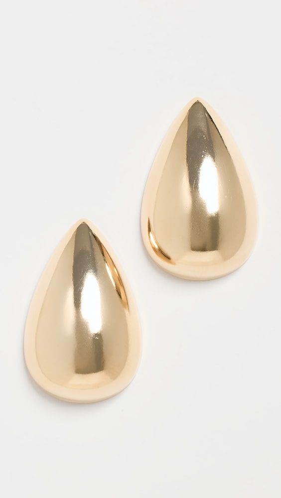 By Adina Eden Solid Chunky Teardrop Hoop Earrings | Shopbop | Shopbop