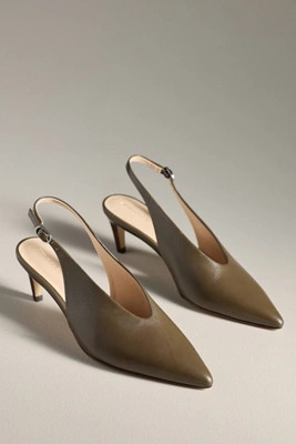By Anthropologie Pointed-Toe Slingback Pumps | Anthropologie (US)