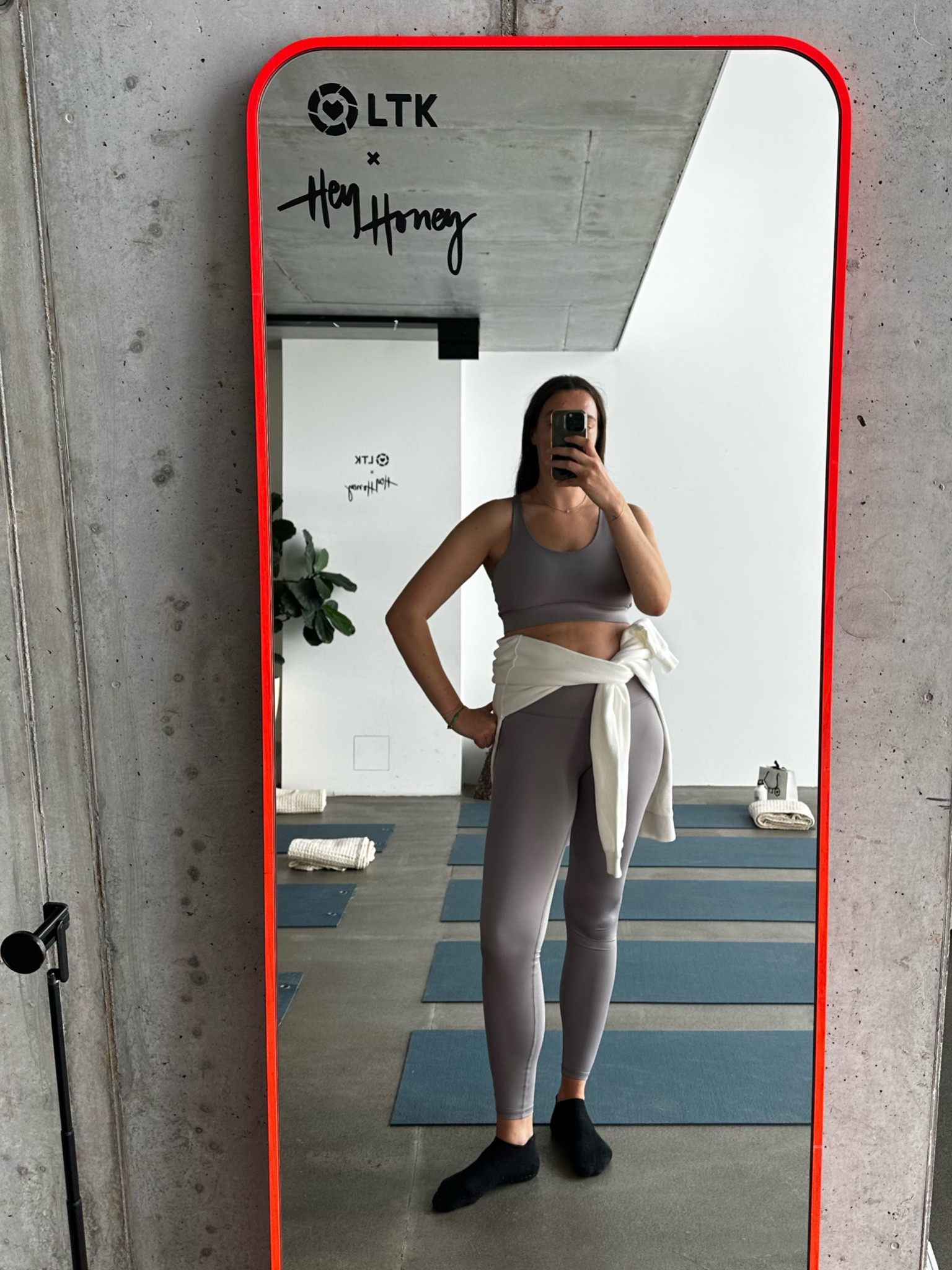 In love with this stone colored Hey Honey Yoga Set. It’s so soft and comfortable to wear. No pinching. Perfect for all body types. I am wearing size L in both. (183cm tall and usually wearing L) Receive 10% off with the code heyhoney10% 🌼

#activewear #yoga #leisurewear #heyhoney 

#LTKstyletip #LTKmidsize #LTKdeutschland